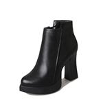 Women Boots, ღ Ninasill ღ Exclusive High Heel Boots Pointed Christmas Boots Short Thick Short Boot Shoes (8, Black)