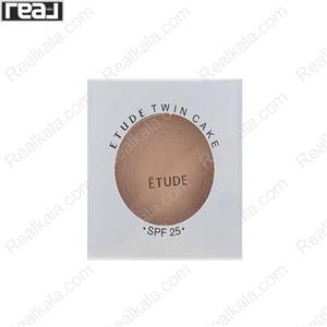 پنکیک سری Twin Cake مدل Natural Rose 2 اتود  Etude Twin Cake Natural Rose 2 Powder