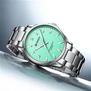 ساعت مچی مردانه کارن بندفلزی CURREN 9090 ساعت اورجینال ضداب - سیلور ابی