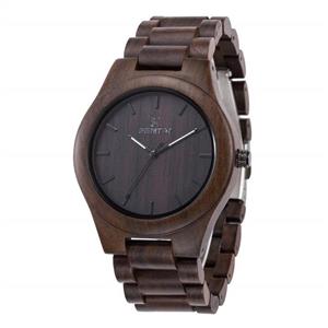 Men's Wooden Watch Sentai Handmade Vintage Quartz Watches Natural Wrist 