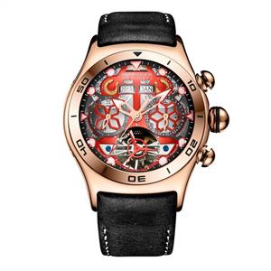 ساعتهای ورزشی درخشان Tiger Tiger Lines، Mens Black Skeleton Dial Tourbillon Watch RGA703 Reef Tiger Luminous Sport Watches Mens Black Steel Skeleton Dial Tourbillon Watch RGA703