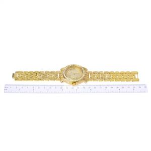 Techno Pave Totally Iced Out Pave Gold Tone Hip Hop Men's Bling Bling Watch 
