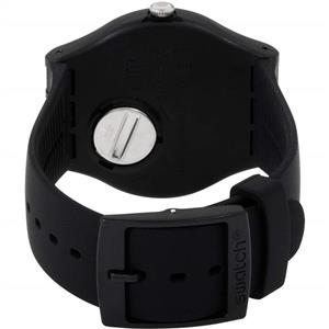 Swatch SUOB704 Dark Rebel Black Silicone Strap Black dial Unisex Watch New