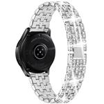 Supoix Compatible for Samsung Galaxy Watch 42mm Band, 20mm Crystal Rhinestone Diamond Metal Smartwatch Replacement Jewelry Bracelet for Galaxy Watch 42mm/Active 40mm-Sliver