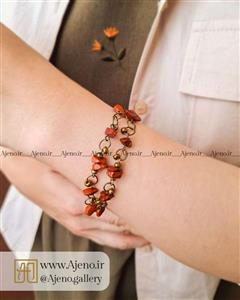 دستبند جاسپر برنزی خوش رنگ