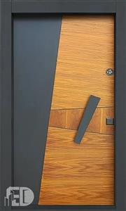 درب ضد سرقت نیکا روکش طبیعی گردورنگ طوسی کد L6011