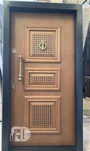درب ضد سرقت سه قاب برجسته روکش طبیعی راش کد RT3016