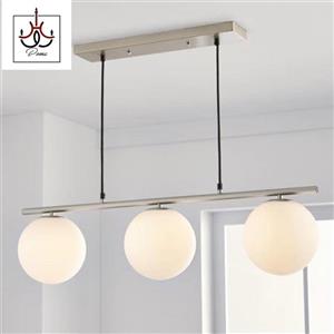 لوستر مدرن مولکولی لاینر 3 شعله مناسب برای روی جزیره و میز نهار خوری  - نسکافه ای