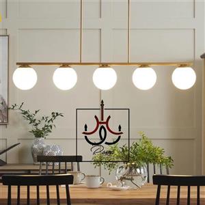 لوستر مدرن مولکولی لاینر مناسب برای روی جزیره و میز نهار خوری  - نسکافه ای