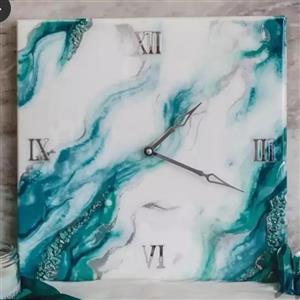 ساعت دیواری رزین مربع - سایز80