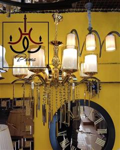 لوستر لهستانی کریستالی مرغابی آویز مدرن برند لوسترروما کد 22 - سیلور