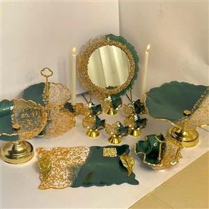 ست و سرویس پذیرایی 5تکه ب همراه هفتسین جهیزیه عروس