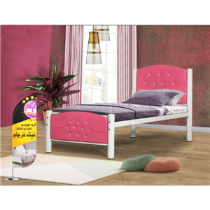 تخت خواب یک نفره لمسه دکمه کش مدل پرنسس