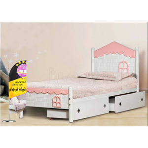 تخت خواب یک نفره وکیوم مدل کلبه