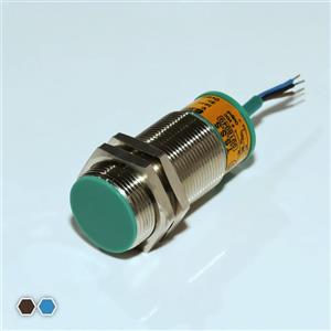 سنسور خازنی تبریز سنسور، AC-NC، قطر 30، دو سیمه، فاصله تشخیص 25mm، کد CS3025-CA