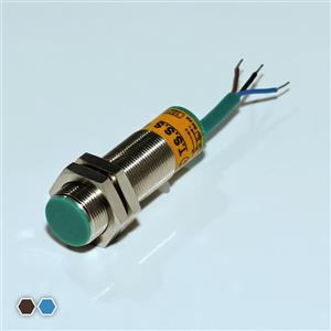 سنسور خازنی تبریز سنسور، AC-NC، قطر 18، دو سیمه، فاصله تشخیص 10mm، کد CS1810-CA