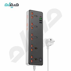 شارژر و چند راهی برق PD30WQC3.05 sockets EU هوکو مدل AC14A