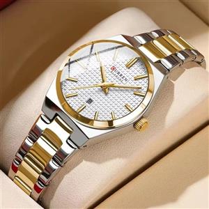 ساعت مچی زنانه کارن بند استیل CURREN 8439 ساعت اورجینال ضداب - طلائی سبز