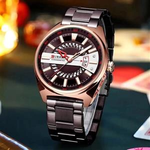 ساعت مچی کارن مردانه بندفلزی کارن CURREN 8403 ساعت اورجینال - طلایی