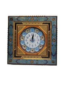 ساعت دیواری چهار ضلعی اعلاء خاتم کاری اصفهان کد 301