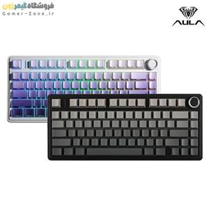 کیبورد گیمینگ بی سیم مکانیکال مجهز به GASKET آئولا مدل Aula F75 Pro RGB Hot Swappable Gasket Mounted Wireless Mechanical Gaming Keyboard