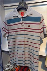 تیشرت  یقه دار  مردانه (تیشرت سنگشور) -تیشرت مردانه ارجینال - XXL / طوسی قرمز