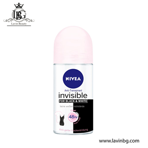 مام رول ضدتعریق زنانه نیوآ مدل BLACK AND WITHE INVISIBEL نیوا حجم 50 میل - NIVEA