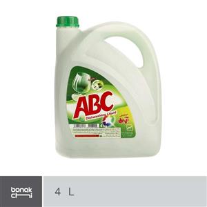 مایع ظرفشویی آ.ب.ث با رایحه سیب حجم 4 لیتر ABC Apple Dishwashing Liquid 4 Liter