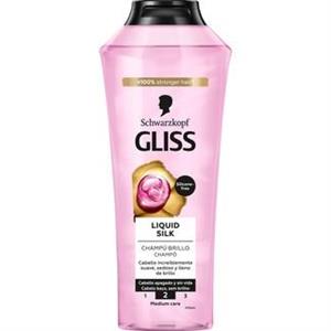 شامپو تقویت کننده و درخشان کننده گلیس اصل آلمان مدل Liquid silk حجم 400 میل