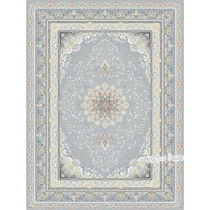 فرش ماشینی 1500 شانه طرح کلاسیک با زمینه طوسی کد 11006