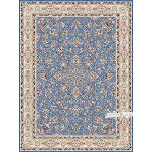 فرش ماشینی طرح افشان گل فرنگ با زمینه اطلسی کد 11603