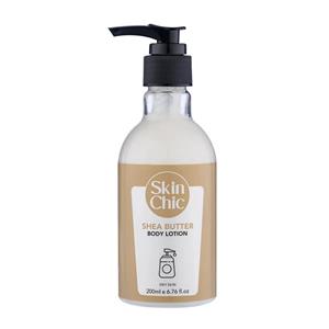 لوسیون آبرسان و مرطوب کننده بدن اسکین شیک حاوی شی باتر Shea Butter حجم 200 میل