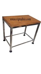 میز تخته کاری 1 متری پایه استیل مخصوص قصابی و رستوران