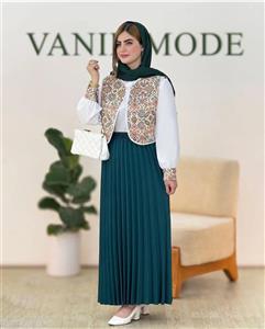 ست‌ ژیله و شومیز و دامن زنانه عیدانه داکرون و مازراتی - طوسی