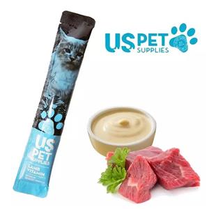 بستنی گربه یو اس پت Uspet وارداتی طعم بره و ویتامین 17 گرم