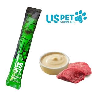 بستنی گربه یو اس پت وارداتی طعم شترمرغ و بیوتین 17 گرم
