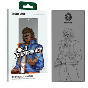 گلس حریم شخصی S24 ULTRA گرین لاین Green Lion 9H GN9HPVS24ULBK