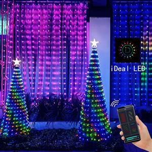 لامپ ریسه‌ ای ال‌ ای‌ دی بلوتوثی 2 متری CCSLKIT-BTRGB-LED CURTAIN