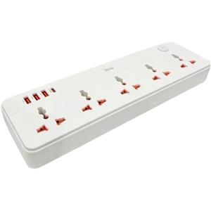 چند راهی برق و شارژر بیوا Biva PS-06 Power Strip دارای 4 پورت