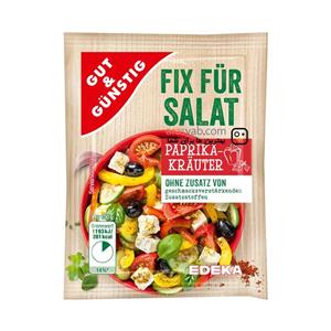 چاشنی سالاد ادکا Edeka آلمان مدل Fix Fur Salat مخلوط فلفل پاپریکا گیاهان معطر بسته 5 عددی 10گرمی