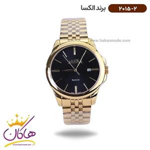 ساعت الکسا مردانه فلزی صفحه مشکی 2015/2