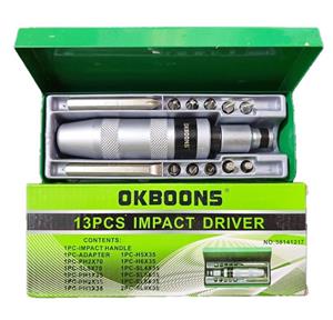 پیچ گوشتی تقه ای فوق حرفه ای ۱۳ پارچه OKBOONS