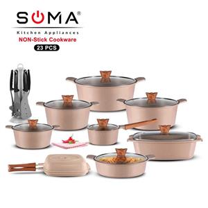 سرویس قابلمه سوما مدل ۲۳ پارچه  نسکافه ای 