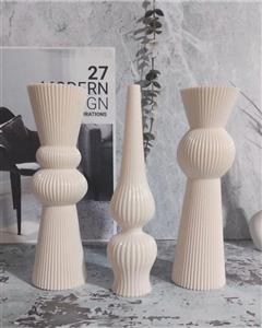 قالب سیلیکونی طرح شمع استوانه خطی 