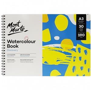 دفتر آبرنگ 190 گرم مونمارت سایز A3 کد MSB0121