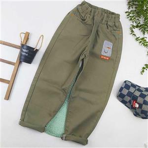 شلوار کتان مام فیت بچه گانه سبز 9 تا 14 سال کد 9967