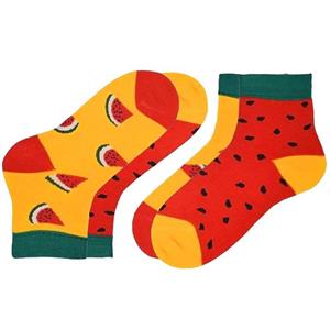 جوراب 2 جفتی نخی اعلا با کیفیت زنانه و دخترانه طرح هندوانه مناسب شب چله ( یلدا ) ضد حساسیت