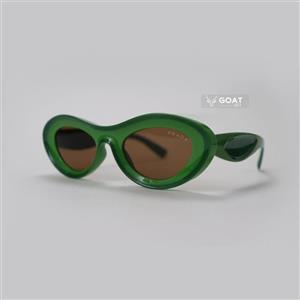 عینک دخترانه کیوت فریم سبز برند prada شیشه قهوه ای