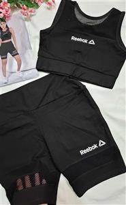 ست نیم تنه شلوارک باشگاهی زنانه نخ پنبه لاکرا برندmaysa - ریبوک(Reebok)