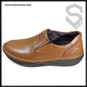 کفش چرم مردانه طبی مدل گاتا بی بند